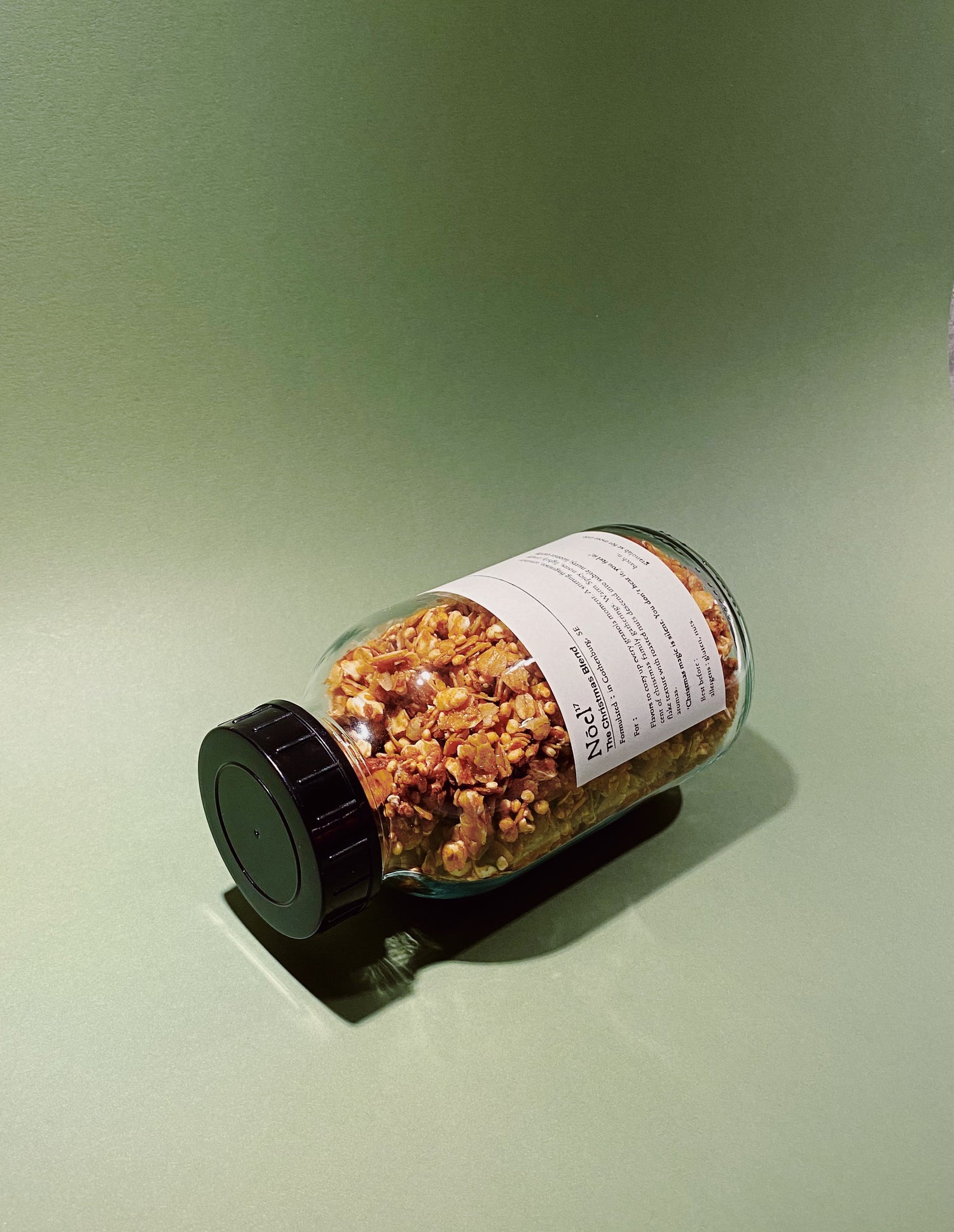small jar premium granola 250g. Seasonal Christmas blend, available in limited quantities